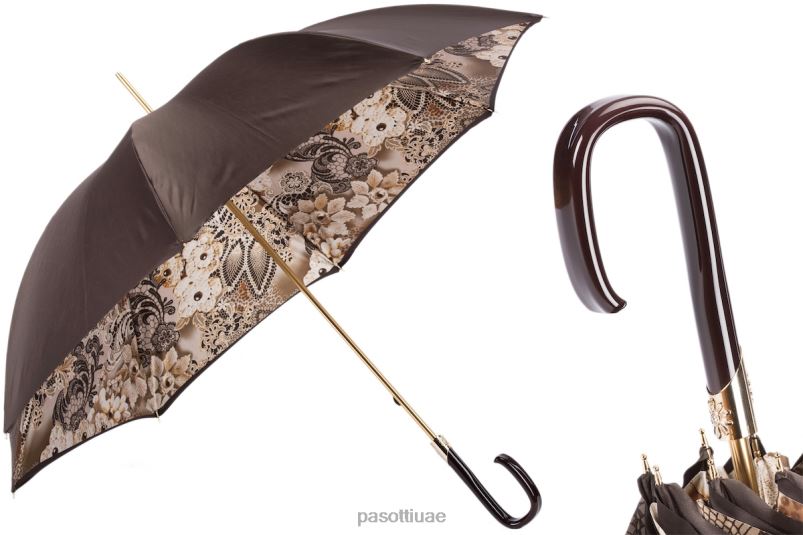 مظلة | 189 58303-16 f38 - مظلة بنية اللون، قماش مزدوج PASOTTI Z446V379